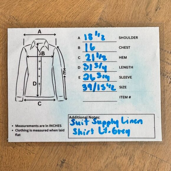 Suitsupply Slim Fit Tessitura Monti Pure Linen Long Sleeve Shirt Light Grey - Picture 11 of 11